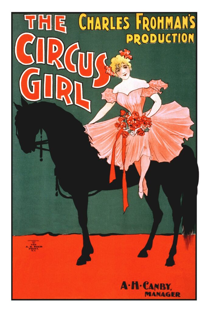 Plakat koń w stylu vintage