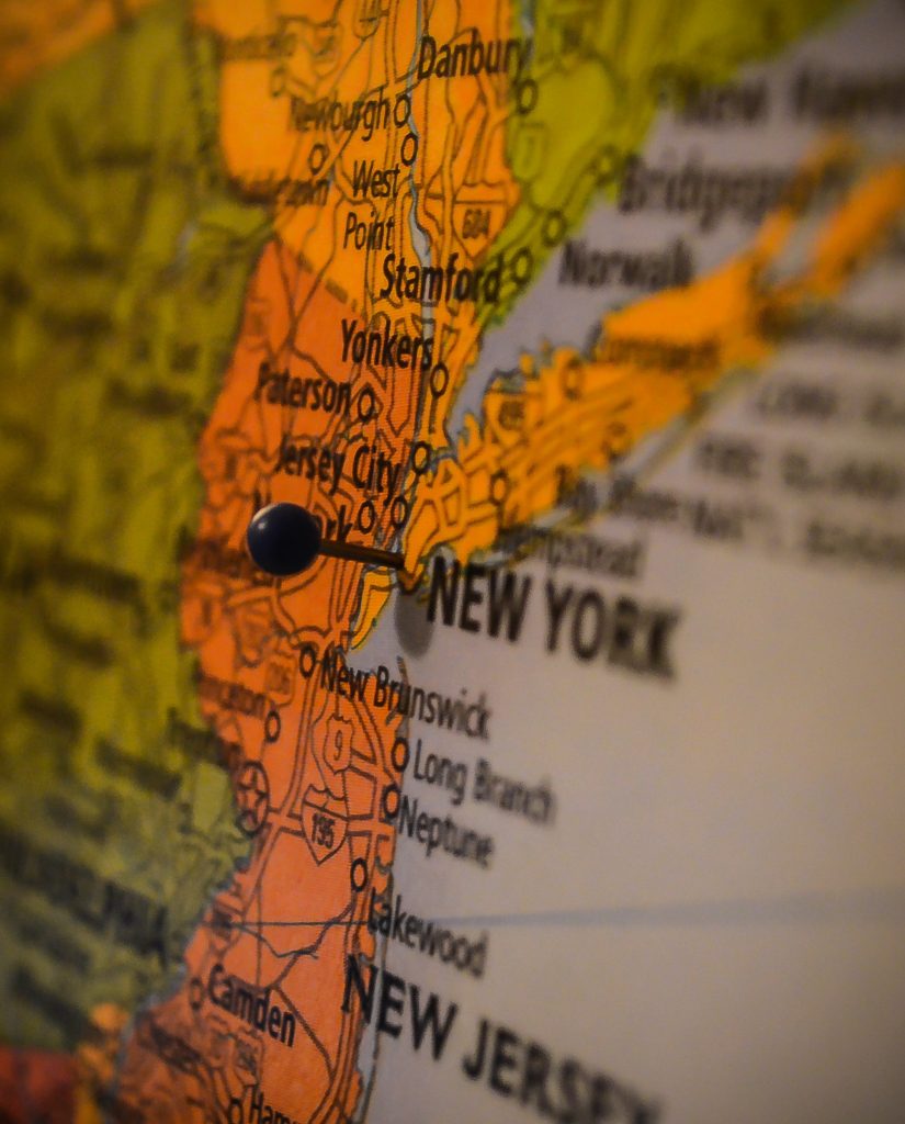 Plakat na ścianę mapa Nowy York