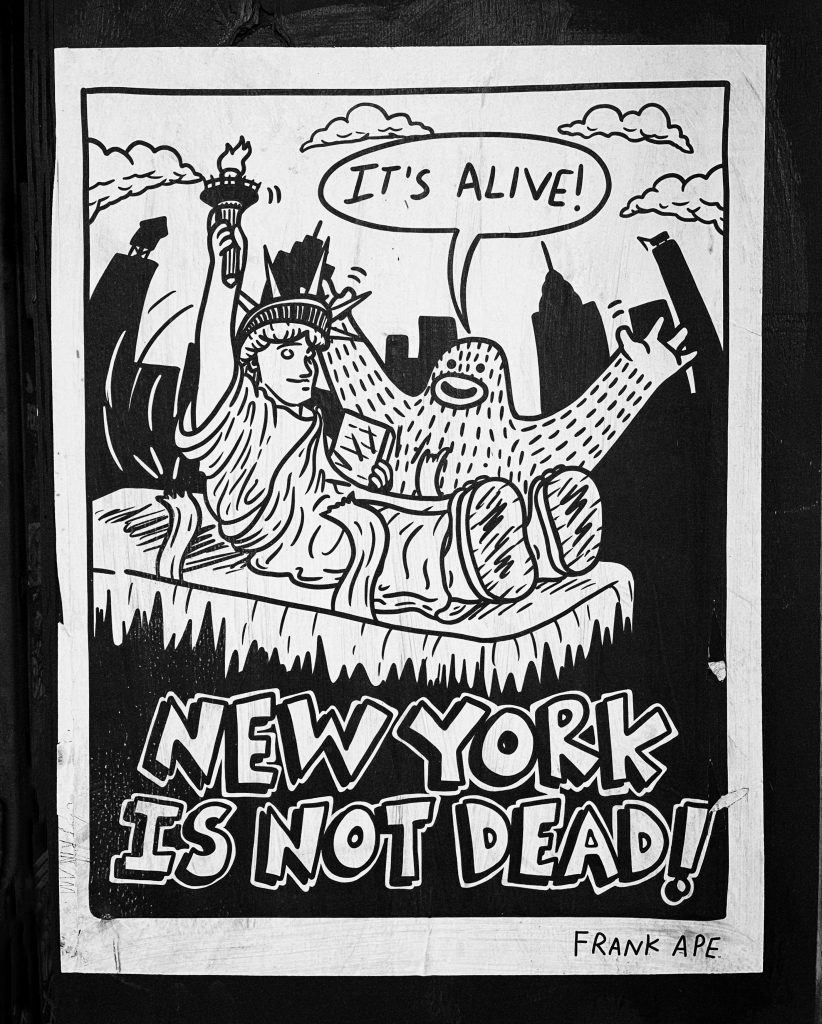 Plakat w czarnej ramie New York City