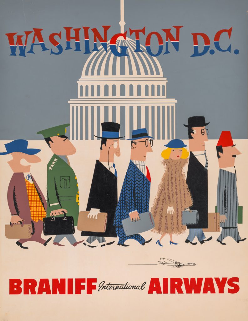Plakat w stylu retro Washington