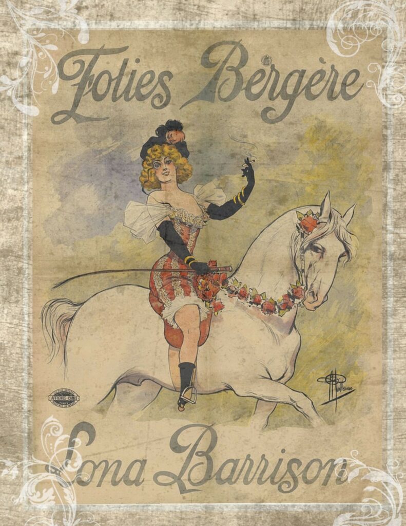 Plakat z koniem w stylu retro