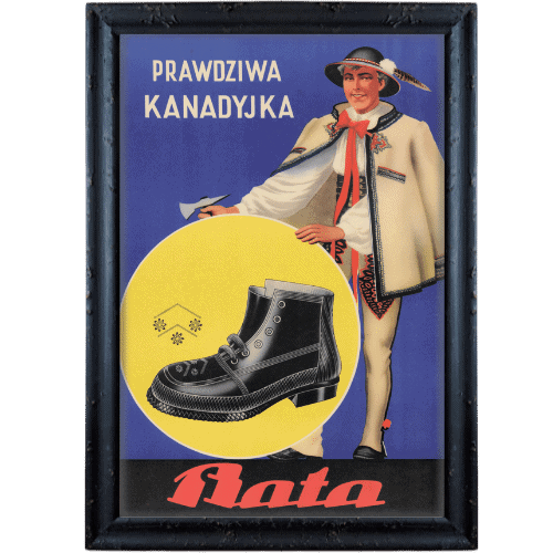 Bata czarna postarzana