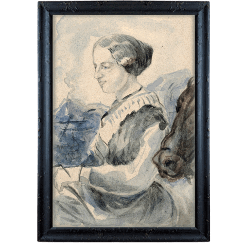 Portret Marii Trebickiej czarna postarzana