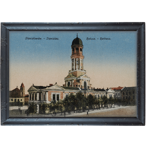 Stanislawow ratusz III rama czarna postarzana