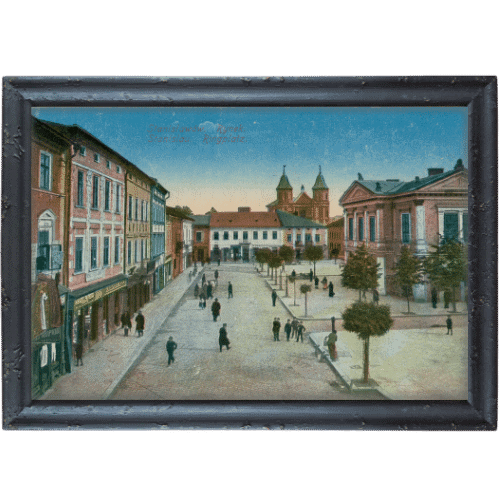 Stanislawow rynek rama czarna postarzana