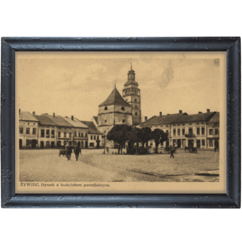 Zywiec rynek rama czarna postarzana
