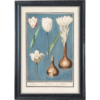 tulipany na niebieskim tle obrazek vintage